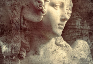 retro mahsun bakışı Roma kadın…